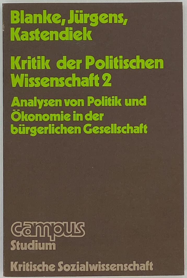 Kritik der Politischen Wissenschaft II Professional & Reference Books