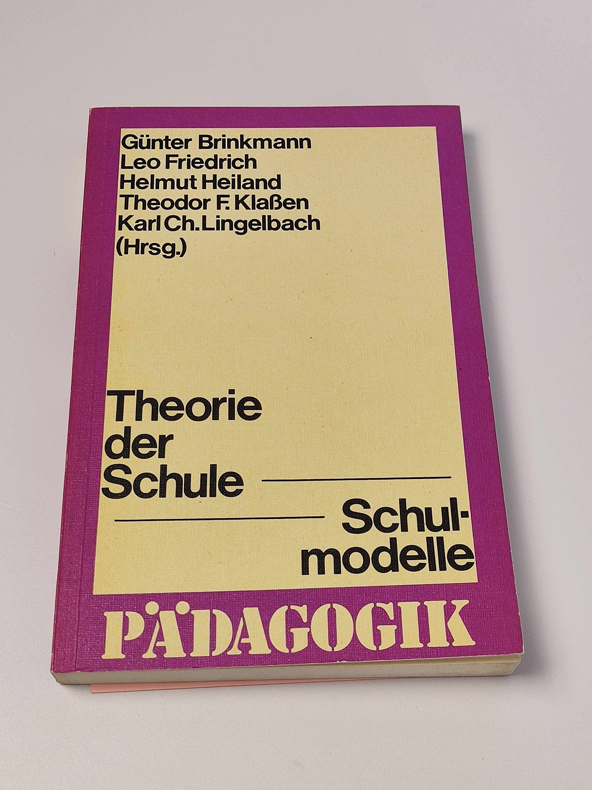 Theorie der Schule. Schulmodelle. Books