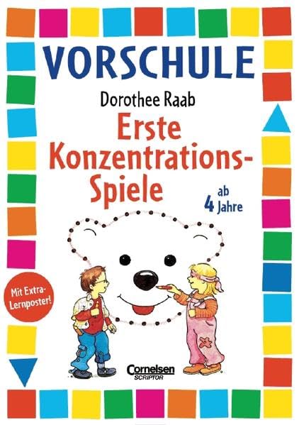 Erste Konzentrations-Spiele: Band 814. Arbeitsheft. Mit Extra-Lernposter! Leisure & Fun