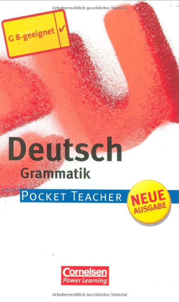 Pocket Teacher - Sekundarstufe I (mit Umschlagklappen): Deutsch: Grammatik General education