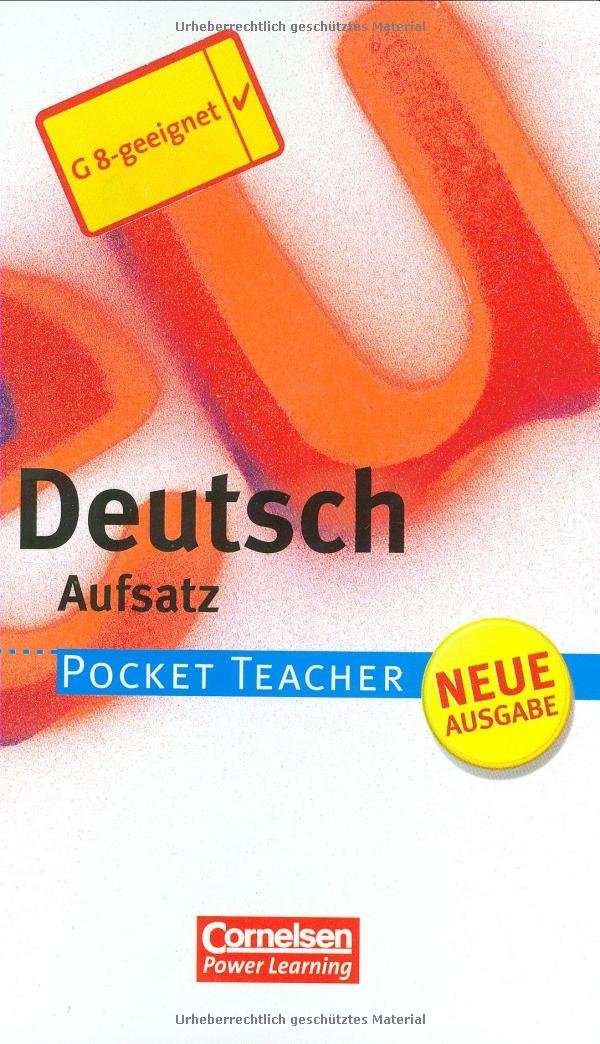 Pocket Teacher - Sekundarstufe I (mit Umschlagklappen): Deutsch: Aufsatz Business, Finance & Career