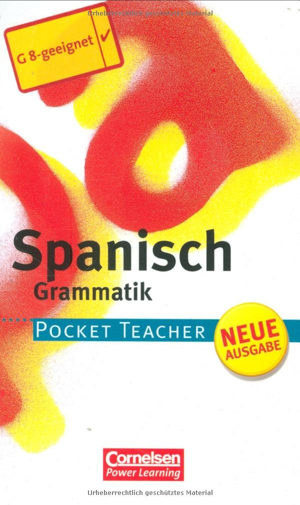 Pocket Teacher - Sekundarstufe I (mit Umschlagklappen): Spanisch: Grammatik Study Guides