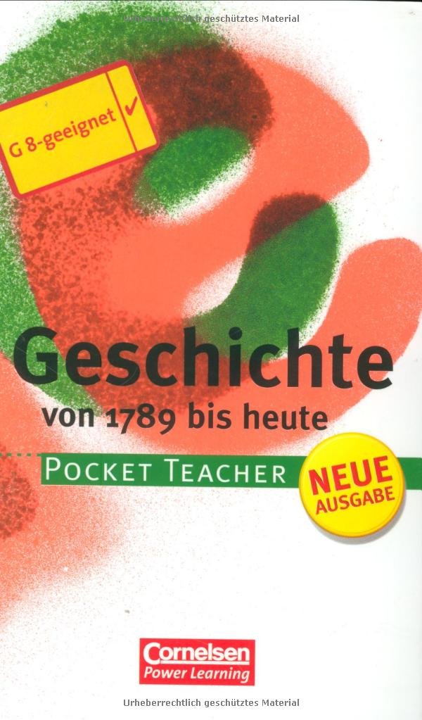 Pocket Teacher - Sekundarstufe I (mit Umschlagklappen): Geschichte: Von 1789 bis heute Study Guides