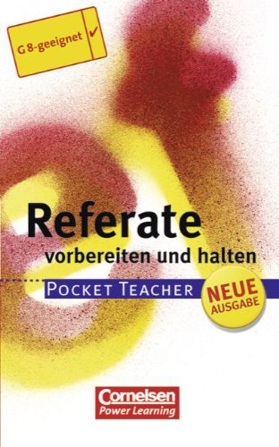 Pocket Teacher - Sekundarstufe I (mit Umschlagklappen): Referate: Vorbereiten und halten Study Guides