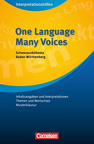 Cornelsen Senior English Library - Literatur / Ab 11. Schuljahr - One Language, Many Voices: Interpretationshilfen: Inhaltsangaben und Interpretationen - Themen und Wortschatz - Musterklausur Study Guides