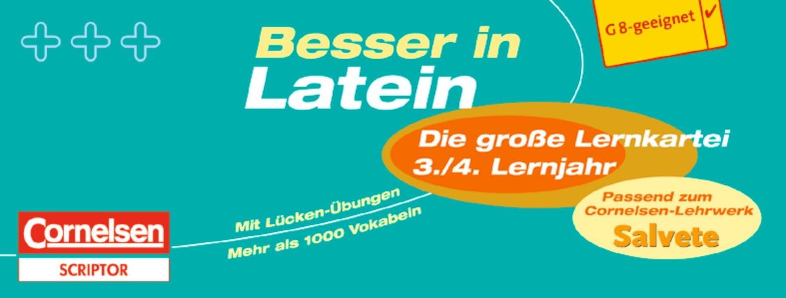 Besser in der Sekundarstufe I - Latein - Die große Lernkartei: 3./4. Lernjahr - 500 Karteikarten: Passend zum Cornelsen-Lehrwerk "Salvete" Study Guides