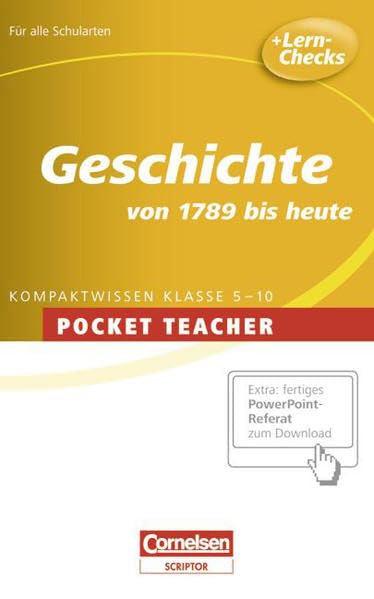 Pocket Teacher - Sekundarstufe I: Geschichte: Von 1789 bis heute Study Guides
