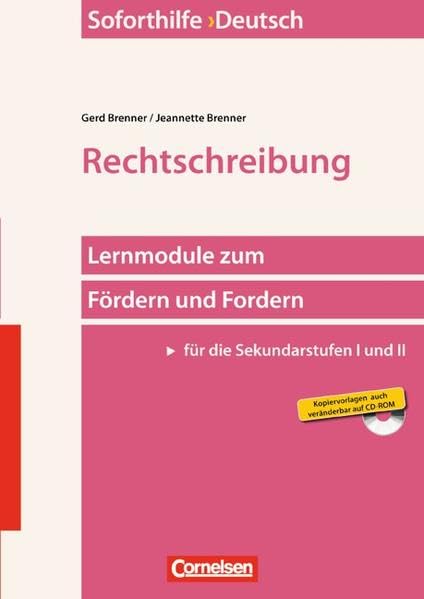 Soforthilfe - Deutsch: Rechtschreibung: Buch und Kopiervorlagen mit CD-ROM Politics & History