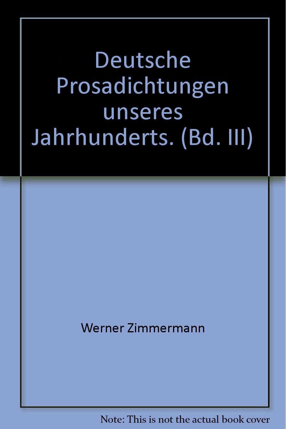 Deutsche Prosadichtungen des 20. Jahrhunderts Interpretationen, Bd. 3 Books