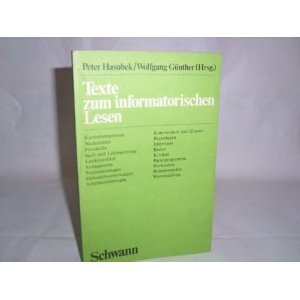 Texte zum informatorischen Lesen. (Materialband zu: Sprache der Öffentlichkeit.) book