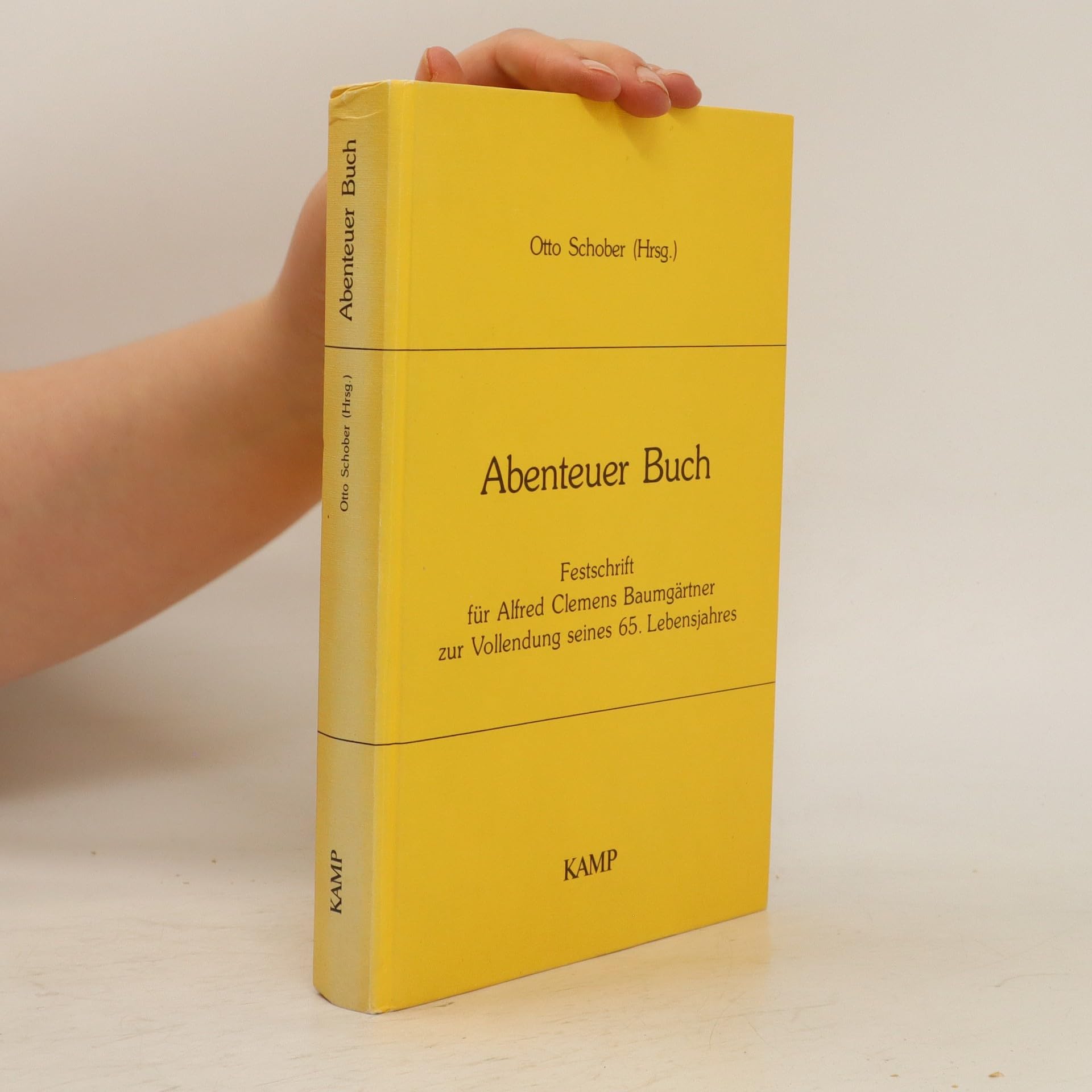 Abenteuer Buch. Festschrift für Alfred Clemens Baumgärtner zur Vollendung seines 65. Lebensjahres Books