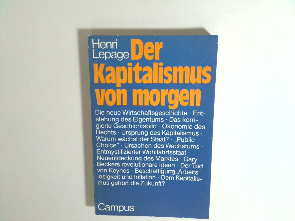 Der Kapitalismus von morgen (Edition Gesellschaft und Unternehmen) Business, Finance & Career
