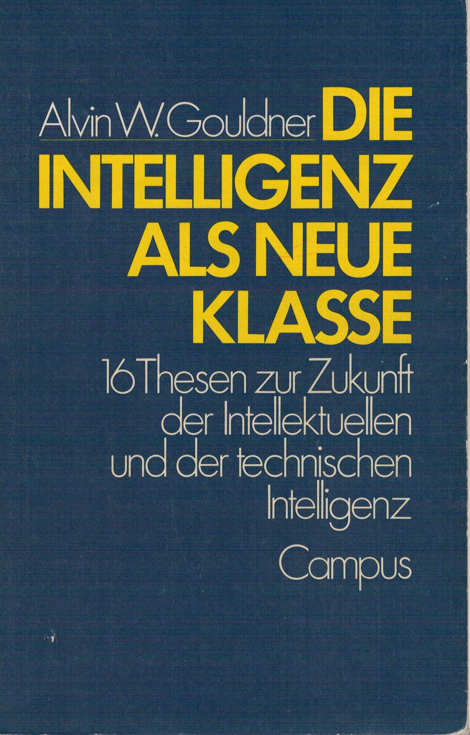 Die Intelligenz als neue Klasse: 16 Thesen zur Zukunft der intellektuellen und der technischen Intelligenz Books