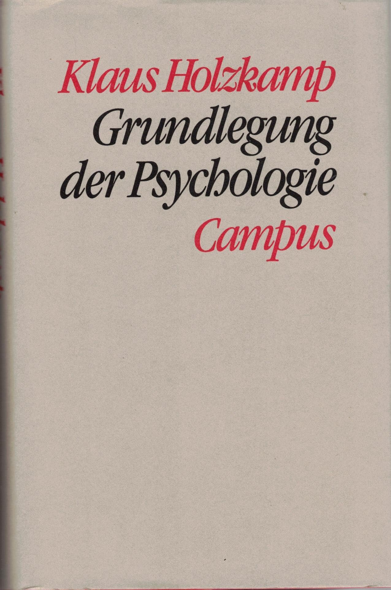 Grundlegung der Psychologie Psychology