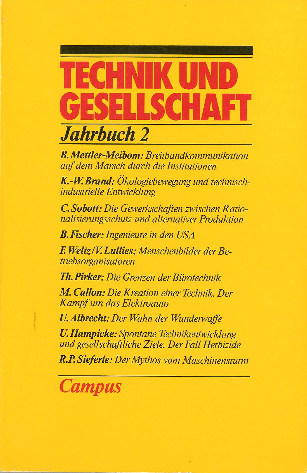 Technik und Gesellschaft. Jahrbuch 2 Books