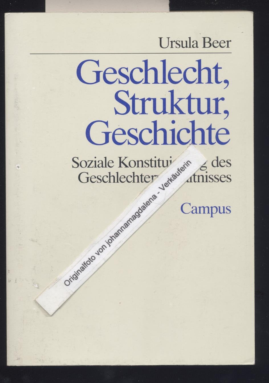 Geschlecht, Struktur, Geschichte: Soziale Konstituierung des Geschlechterverhältnisses Books