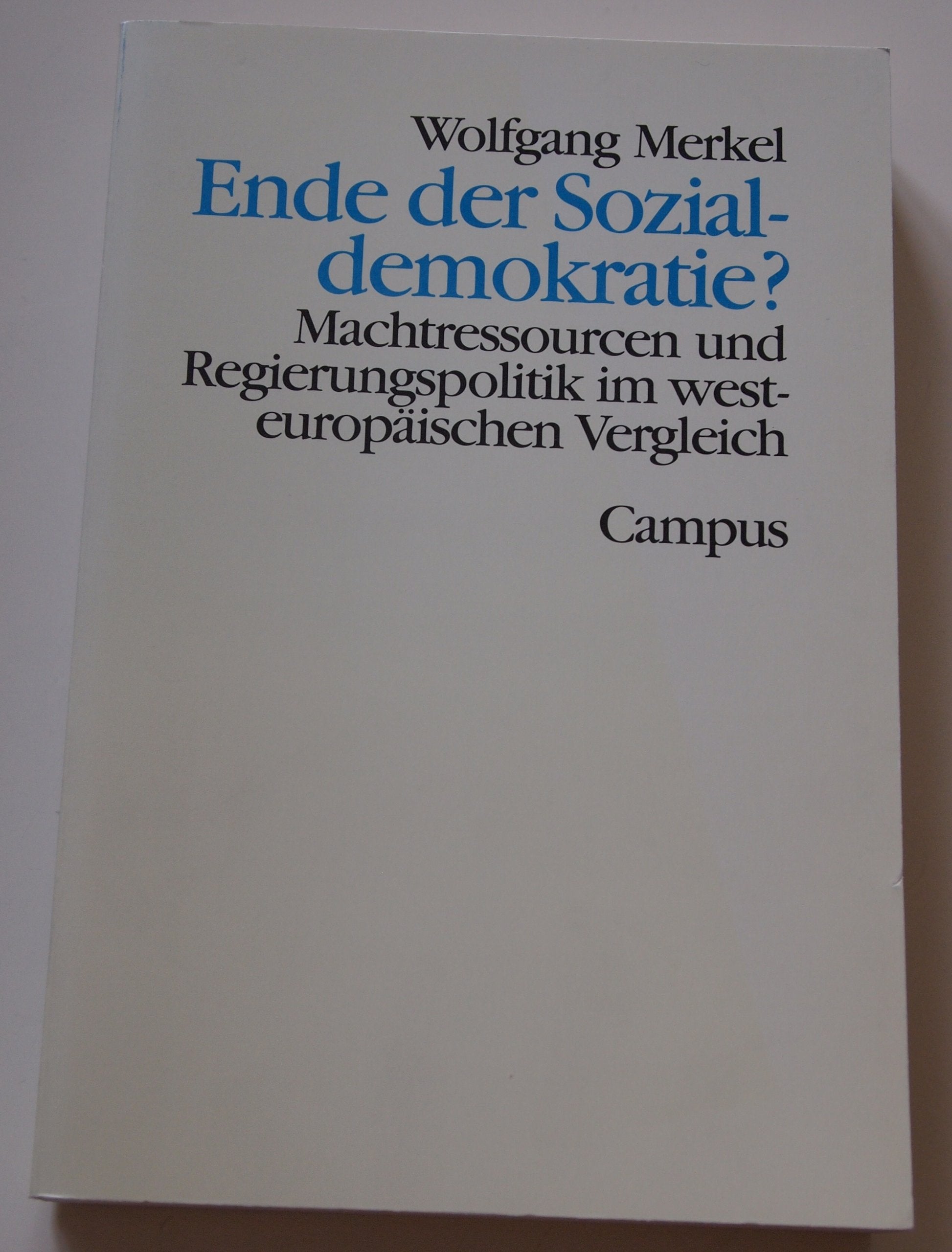 Ende der Sozialdemokratie?: Machtressourcen und Regierungspolitik im westeuropäischen Vergleich (Theorie und Gesellschaft) Law