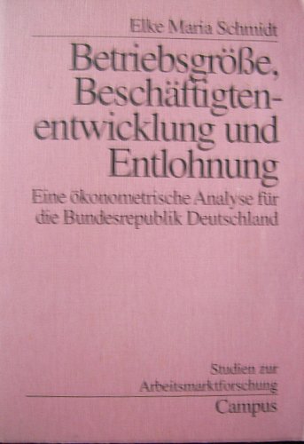 Betriebsgröße, Beschäftigtenentwicklung und Entlohnung: Eine ökonometrische Analyse für die Bundesrepublik Deutschland (Studien zur Arbeitsmarktforschung) Business, Finance & Career