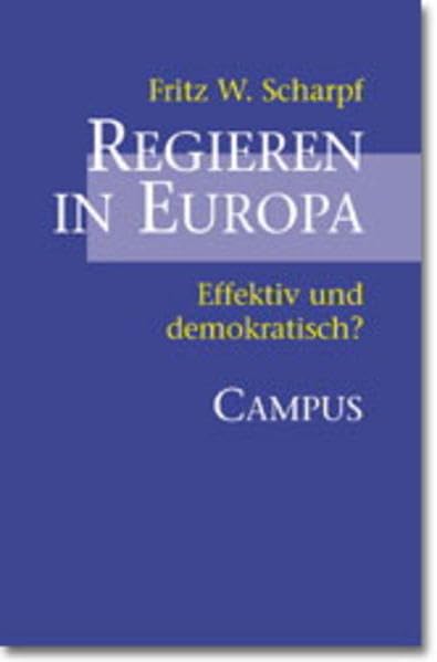 Regieren in Europa: Effektiv und demokratisch? (Schriften aus dem MPI für Gesellschaftsforschung) Law