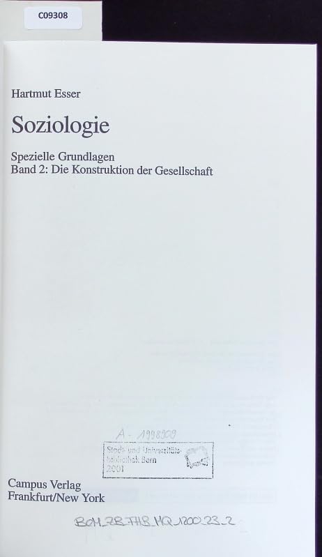 Soziologie. Spezielle Grundlagen: Band 2: Die Konstruktion der Gesellschaft Law