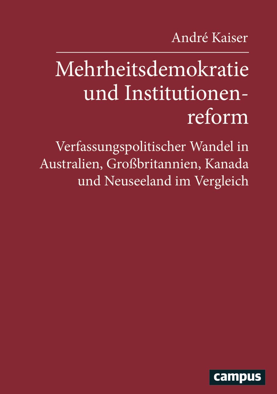 Mehrheitsdemokratie und Institutionenreform Law