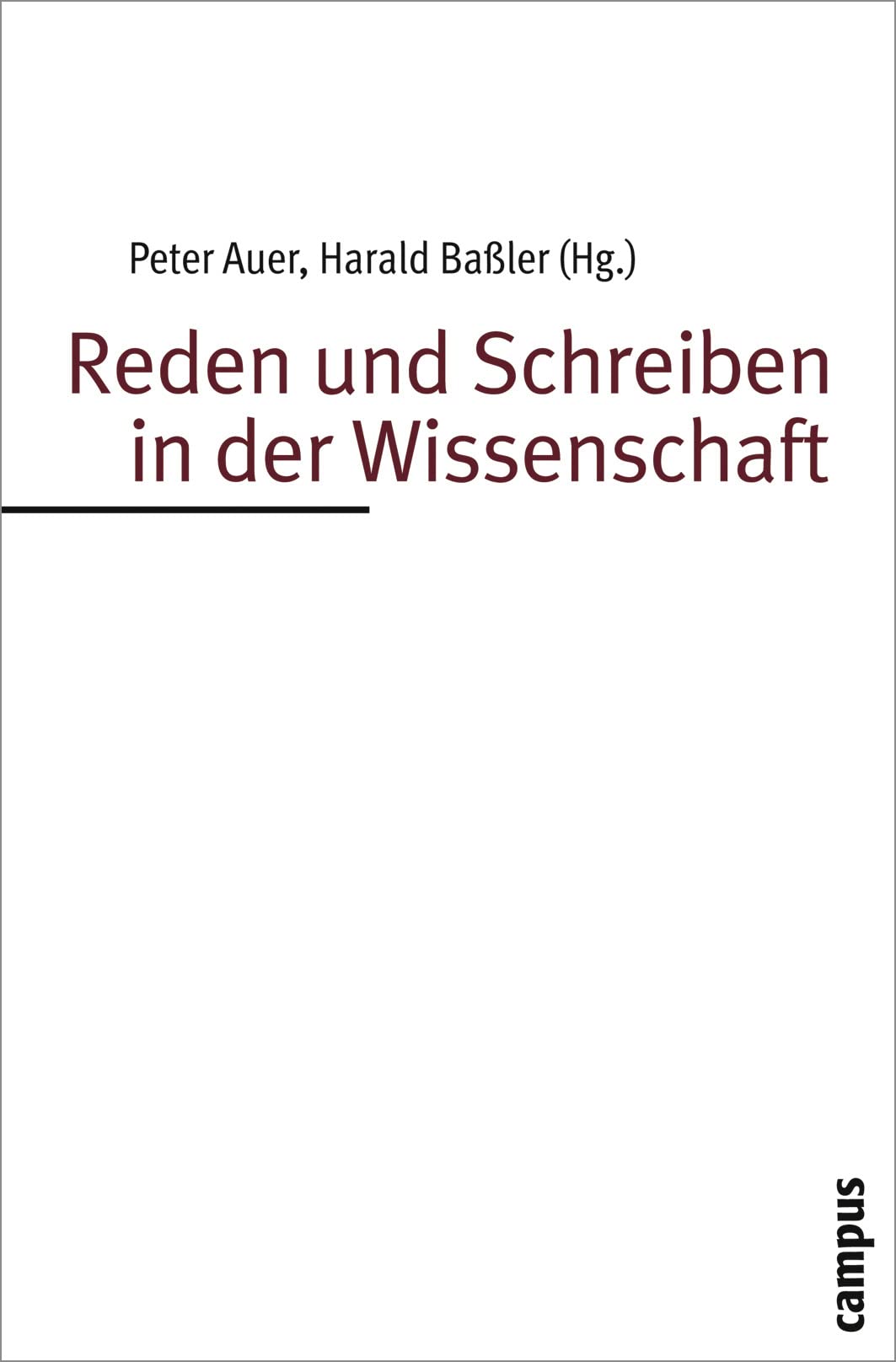 Reden und Schreiben in der Wissenschaft Contemporary literature
