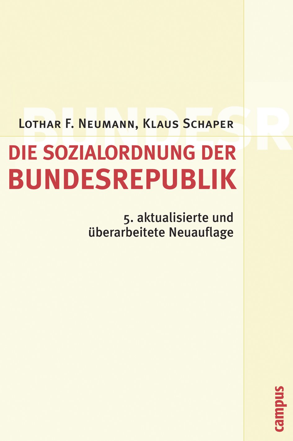 Die Sozialordnung der Bundesrepublik Deutschland Law