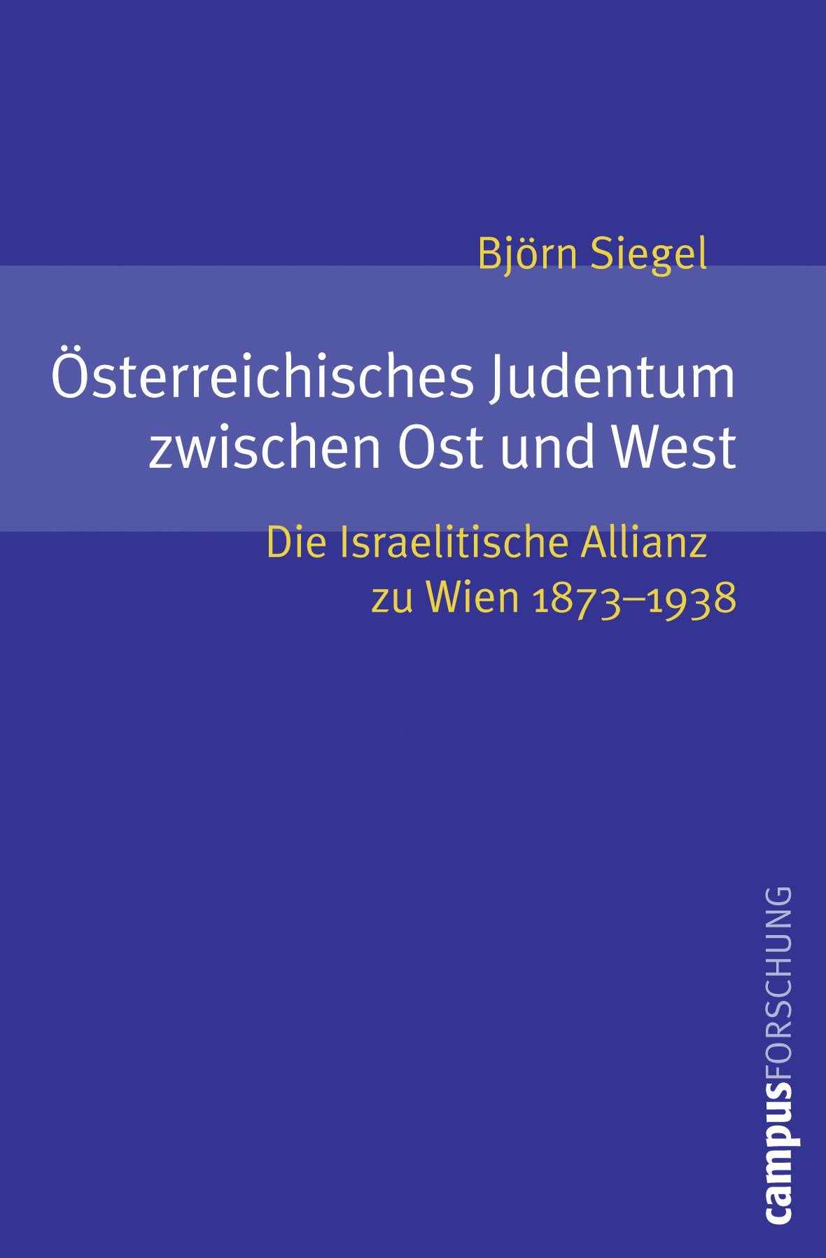 Österreichisches Judentum zwischen Ost und West: Die Israelitische Allianz zu Wien 1873-1938 (Campus Forschung, 944) German history