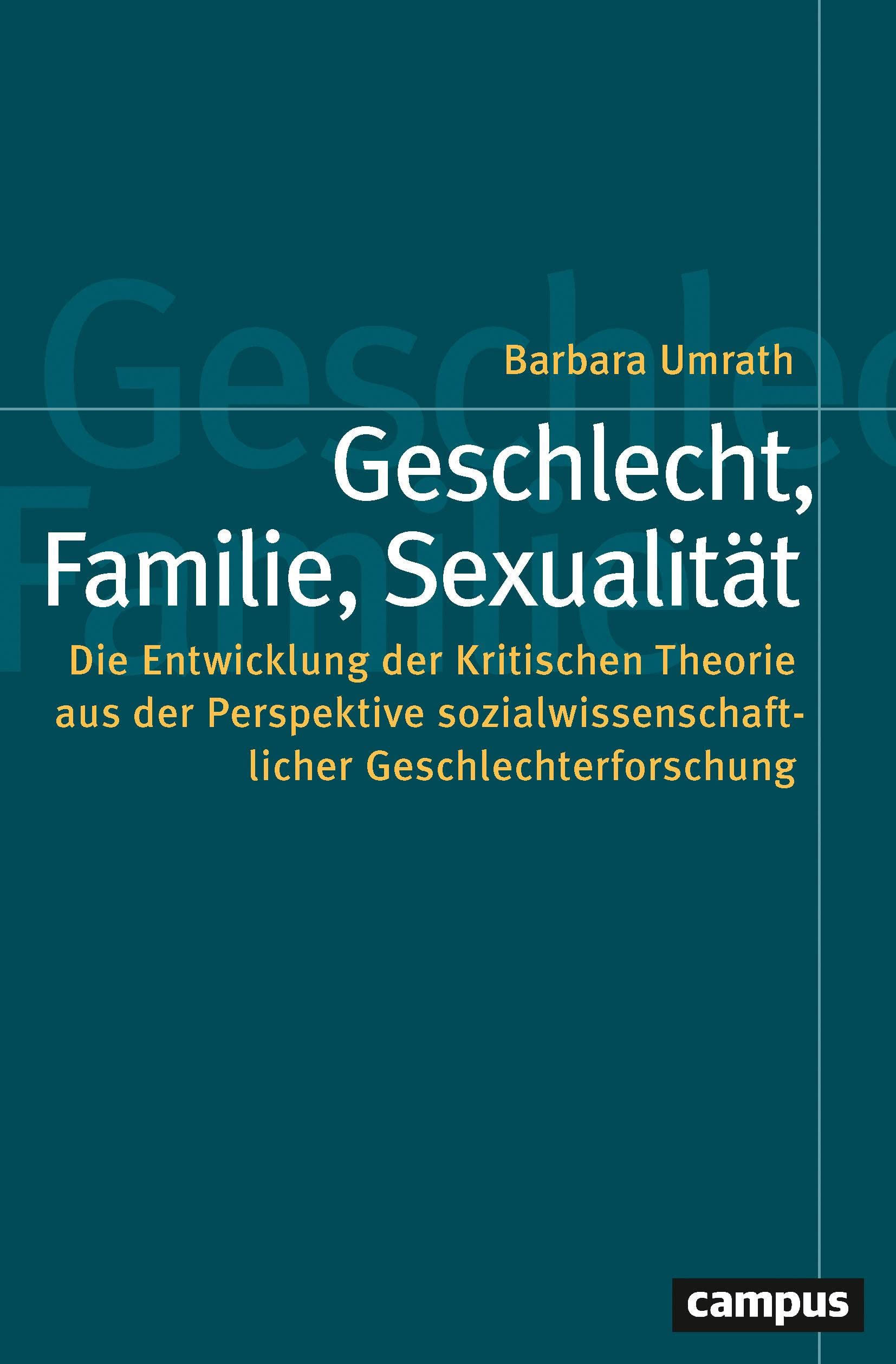 Geschlecht, Familie, Sexualität: Die Entwicklung der Kritischen Theorie aus der Perspektive sozialwissenschaftlicher Geschlechterforschung (Politik der Geschlechterverhältnisse, 61) Law