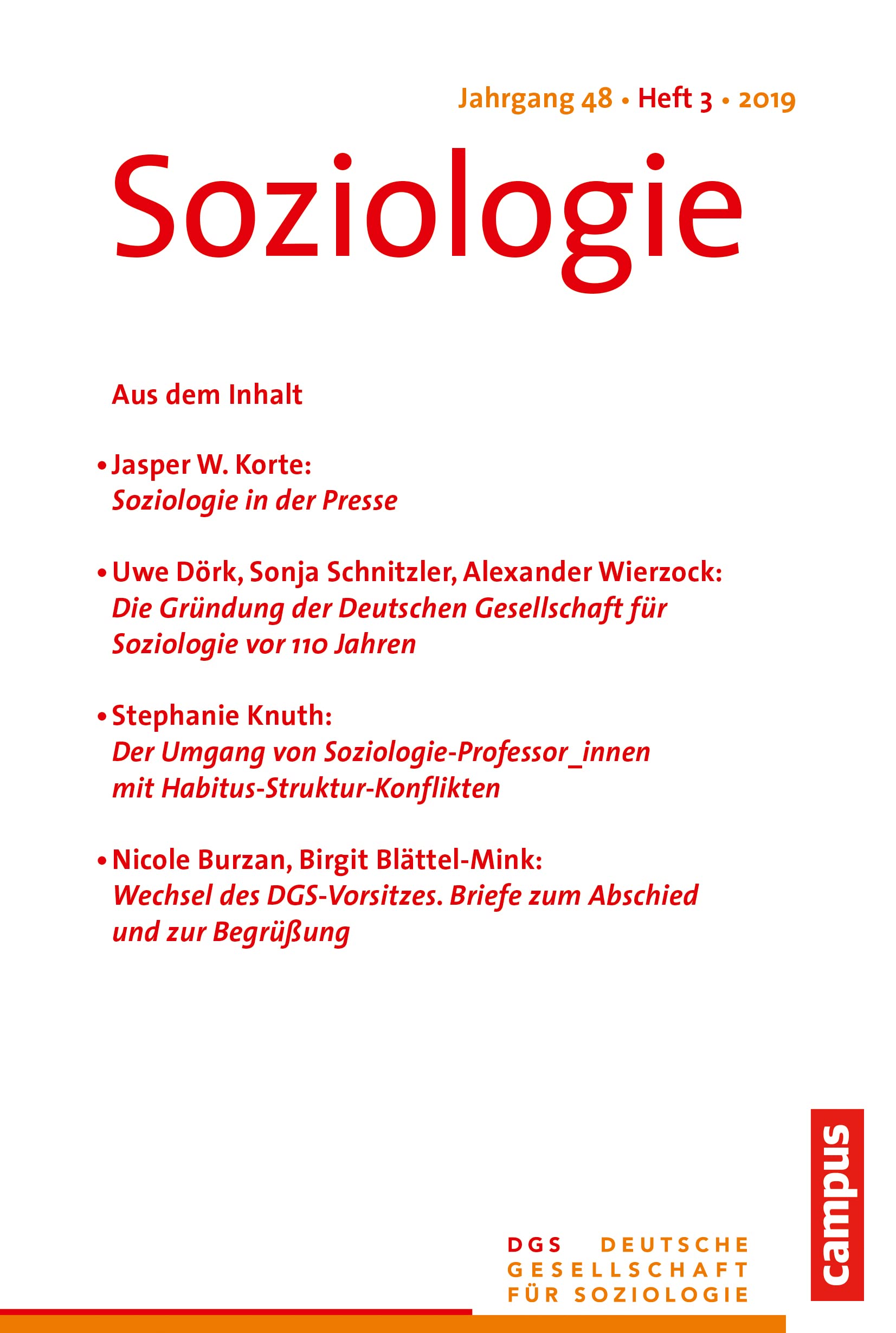 Soziologie 3/2019 Social Sciences
