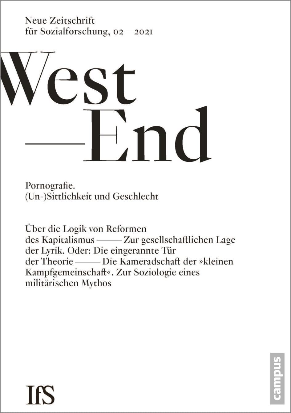WestEnd 2/2021: Pornographie: (Un-)Sittlichkeit und Geschlecht: Neue Zeitschrift für Sozialforschung Social Sciences
