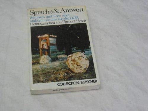 Sprache & Antwort: Stimmen und Texte einer anderen Literatur aus der DDR Professional & Reference Books
