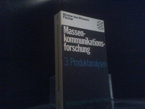 Massenkommunikationsforschung 3: Produktanalysen. Media & Communication