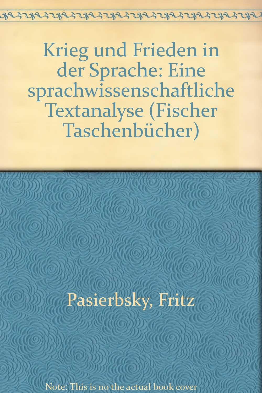 Product Image: Krieg und Frieden in der Sprache: Textanalysen