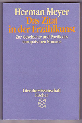 Das Zitat in der Erzählkunst. Zur Geschichte und Poetik des europäischen Romans Professional & Reference Books