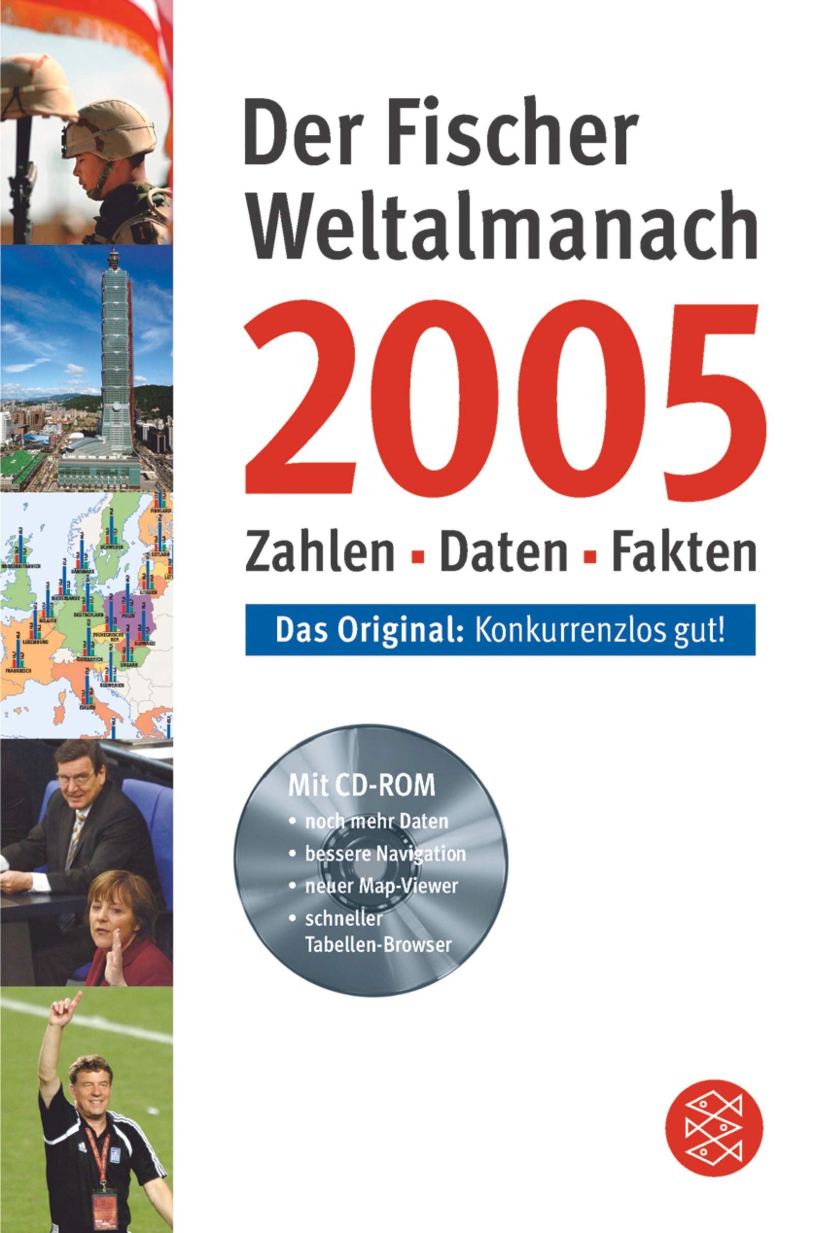 Der Fischer Weltalmanach 2005 mit CD-ROM: Zahlen Daten Fakten (Fischer Sachbücher) Reference Books