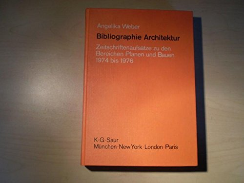 Bibliographie Architektur. Books