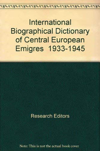 Biographisches Handbuch der deutschsprachigen Emigration nach 1933-1945. Band 1-3 Memories