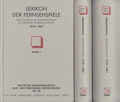 Lexikon der Fernsehspiele / Encyclopedia of television plays in German speaking Europe / Lexikon der Fernsehspiele / Encyclopedia of television plays in German speaking Europe. 1978/87. Band I-III General education