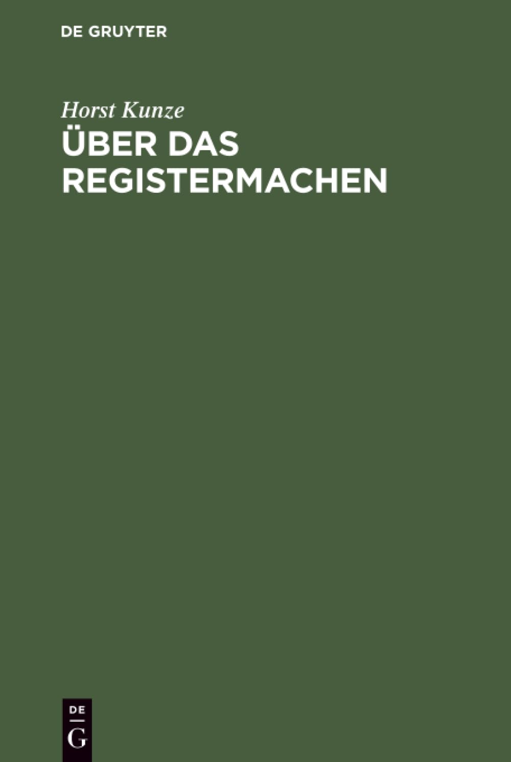 Über das Registermachen Law