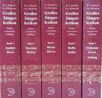 Großes Sängerlexikon. 5 Bände Arts & Music