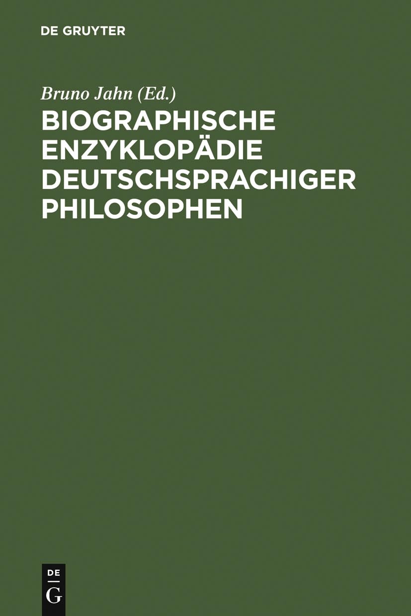 Biographische Enzyklopädie deutschsprachiger Philosophen Philosophy