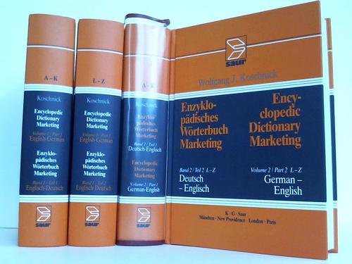 Enzyklopädisches Wörterbuch Marketing /Encyclopedic Dictionary Marketing: Englisch-Deutsch /Deutsch-Englisch / English-German. A - Z Books