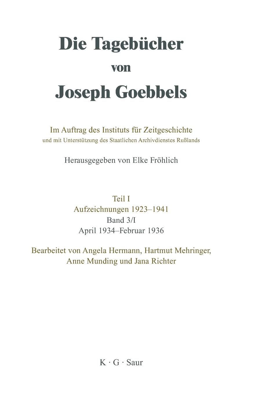 April 1934 - Februar 1936 Memories