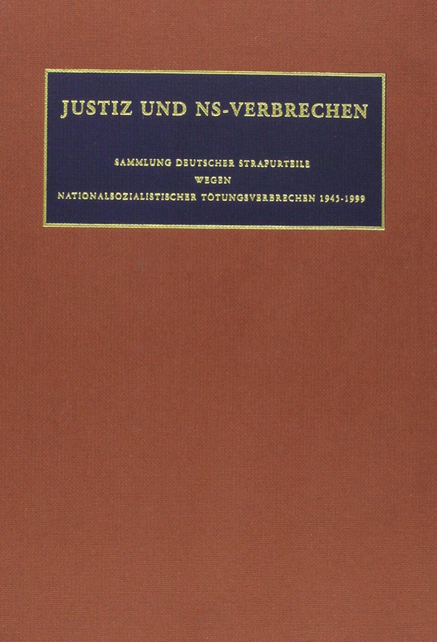 JUSTIZ UND NS-VERBRECHEN 38 ** Social Sciences