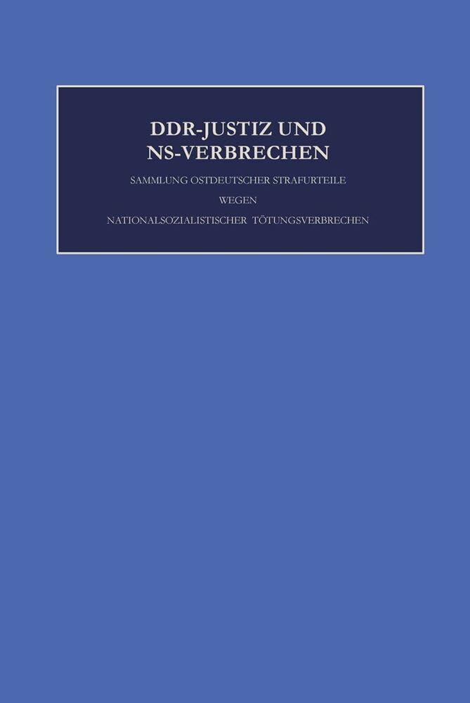 Die Verfahren Nr. 1523 - 1609 des Jahres 1948 (DDR-Justiz und NS-Verbrechen) Law