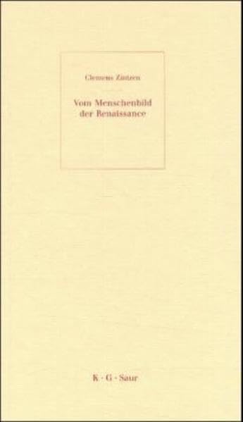 Vom Menschenbild der Renaissance (Lectio Teubnerianae) Philosophy