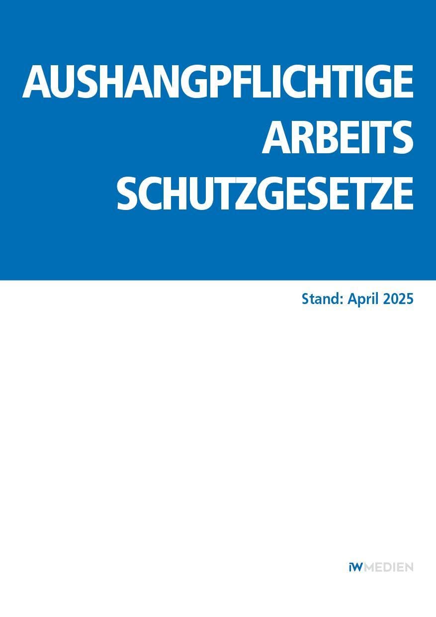 Aushangpflichtige Arbeitsschutzgesetze Law Books