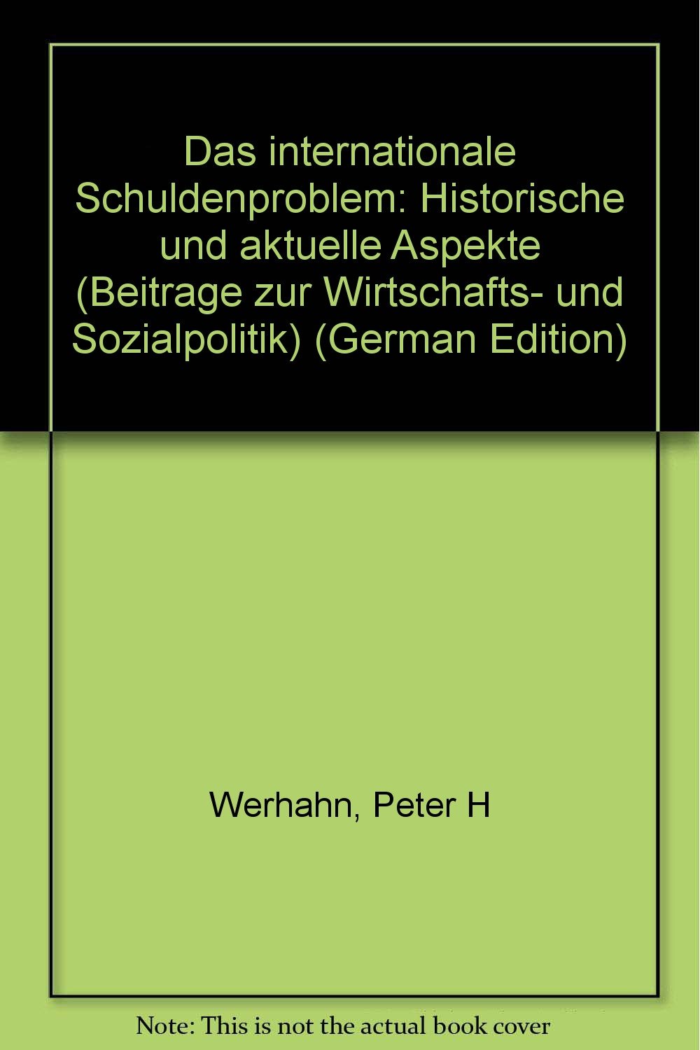 Product Image: Das internationale Schuldenproblem. Historische und aktuelle Aspekte