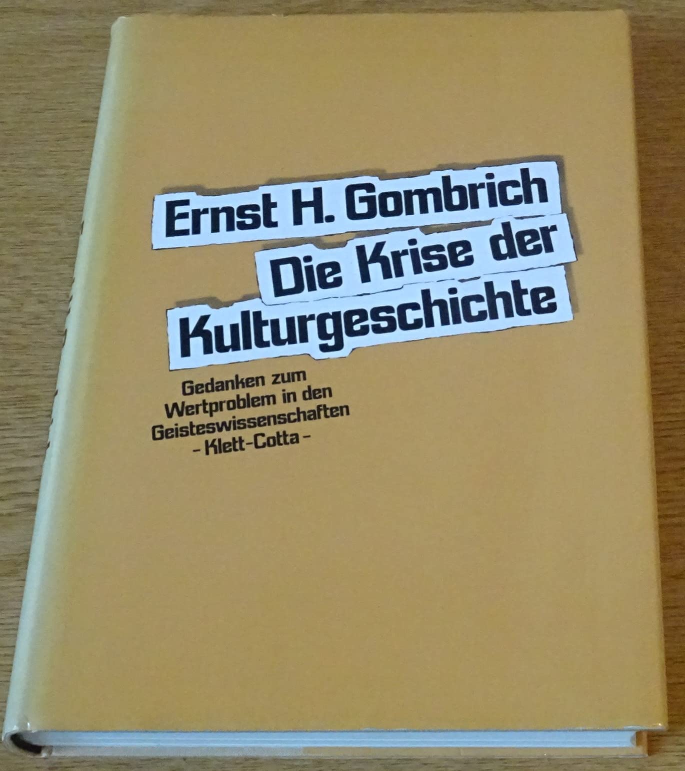 Die Krise der Kulturgeschichte. Gedanken zum Wertproblem in den Geisteswissenschaften Film, Art & Culture